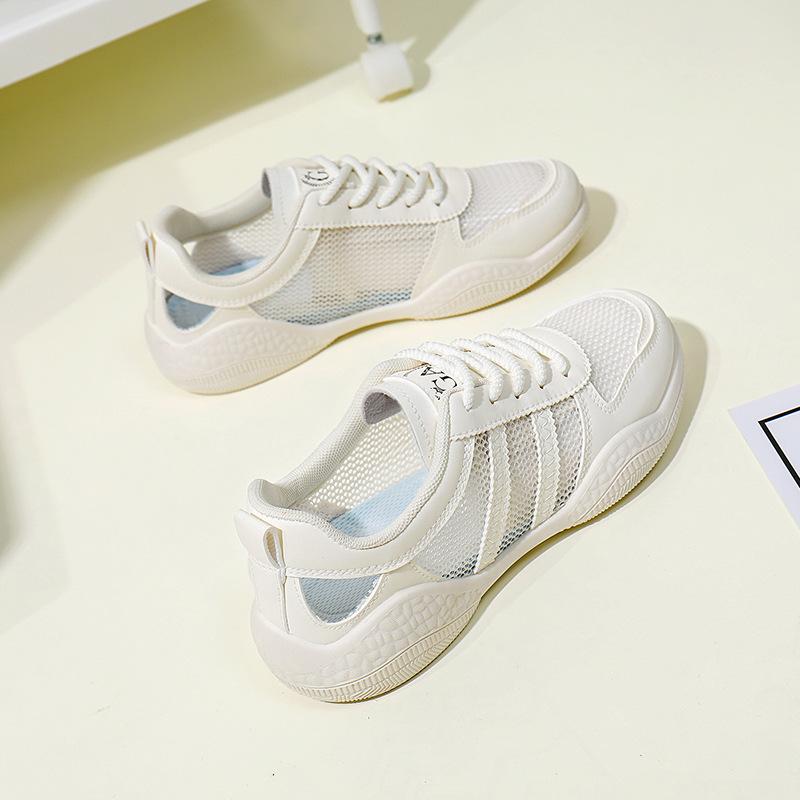 Women's shoes summer net shoes 2025 new hollow mesh sports shoes single net white shoes thin casual shoes G8992