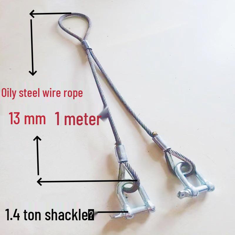 Vinç Bakım Riggingi için Kancalı İki Bacaklı Preslenmiş Tel Halat Sapan