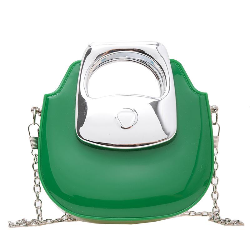 Borsa da cavaliere alla moda versatile estiva da donna, nuova mini borsa a busta rossa con catena, borsa a tracolla singola obliqua di alta gamma