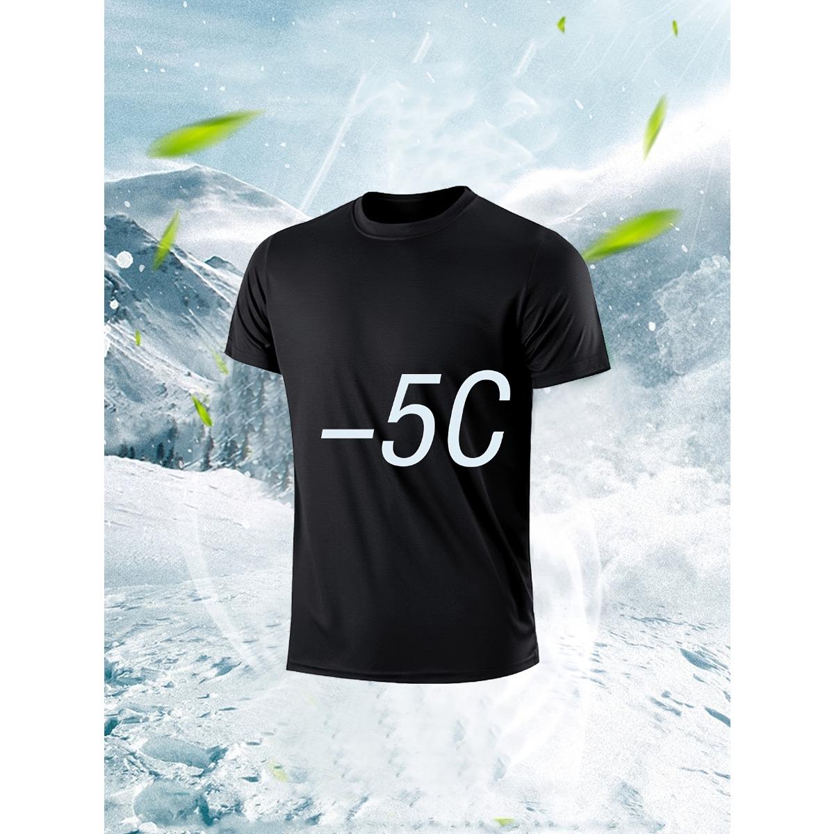 

1 Чоловіча Прохолодна, Легка, Дихаюча Швидкосохнуча Футболка, Звичайний Круглий Виріз Однотонна Спортивна для Активного Відпочинку Повсякденна з Коротким Рукавом S сірий