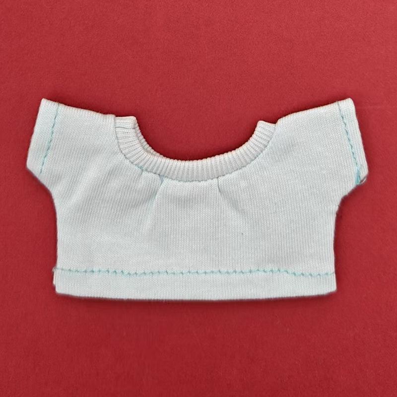 Labubu Keychain Pendant Outfit: Doll Jeans and Short Sleeve Set