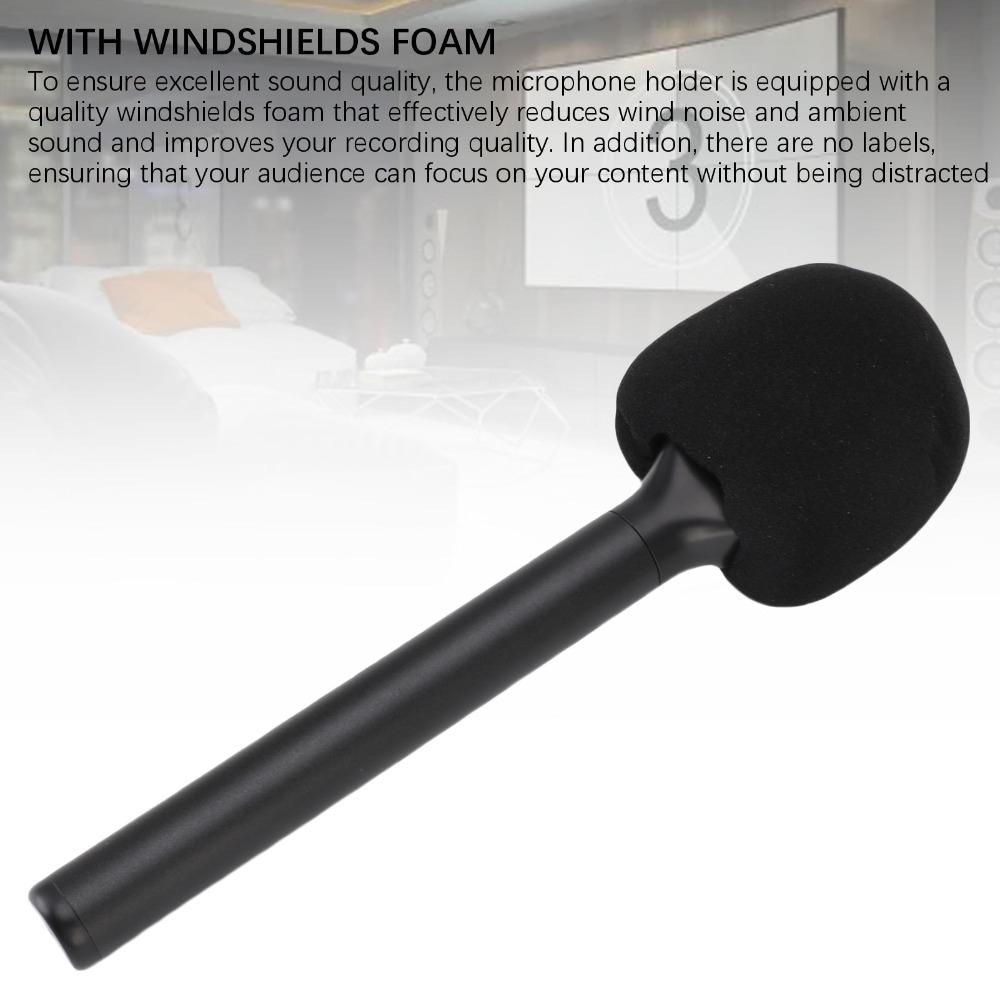 Aluminum Alloy Interview Mount Adapter Transmitter Hand Grip Holder for MIC 1 2 Video Reporting