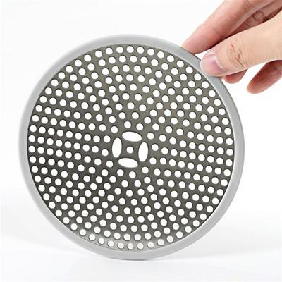 Couvercle de Bonde de Douche Capte-Cheveux Filtre de Vidange Protecteur de Salle de Bain Passoire d'Évier en Acier Inoxydable Filtre de Vidange Capte-Cheveux de Baignoire