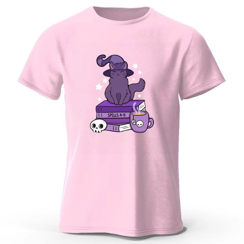 Men's Creative Magic Cat Cotton Short Sleeves Street Trend Large Size Top Women's Loose Fashion Casual T-shirt