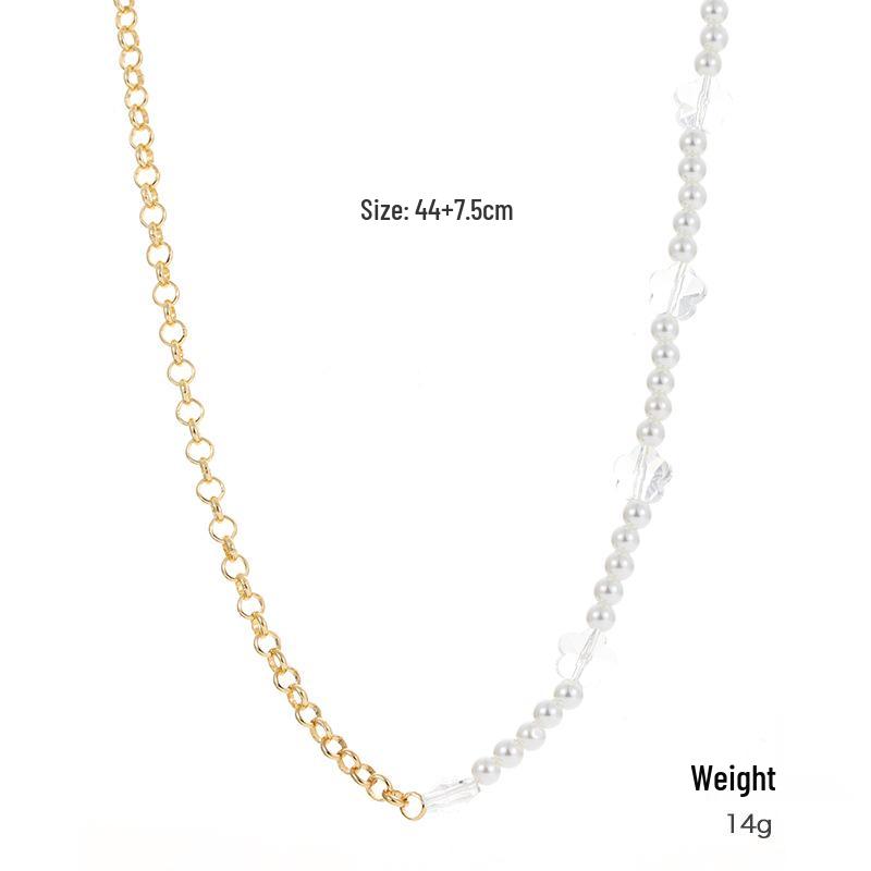 

Кенджи Монохромный Цветок Многорядное Жемчужное Ожерелье Чокер Y2K с Рисовыми Бусинами