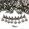 50/100Pcs Black Gold Silver Cone Studs and Spikes DIY Craft Cool Punk Garment Rivets for Clothes Bag Shoes Leather DIY Handcraft