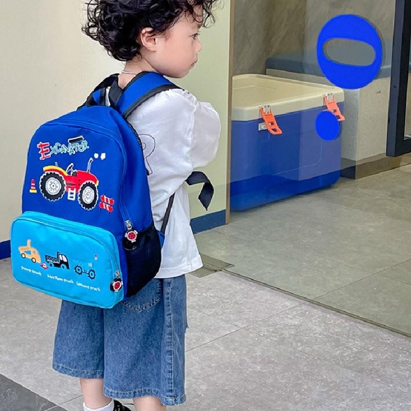 Adorable Cartoon Print Kindergarten Backpack For Boys And Girls With Breathable Oxford Fabric