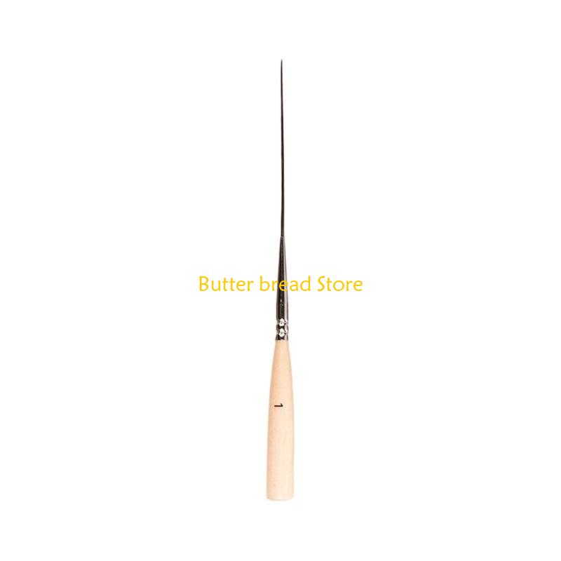 

W89C Long Tip Fine Detail Paint Brush Handle Miniature Brush for Oil Acrylic Watercolor Gouache Painting Model Drawing