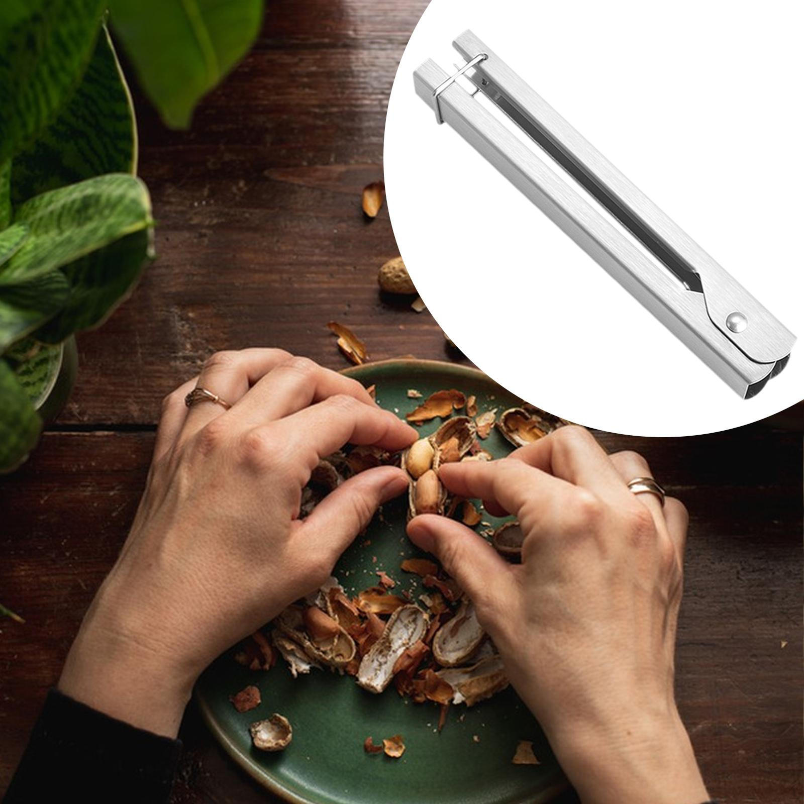Stainless Steel Peanut Sheller Opener,Nut Cracker,Easy to Clean,Compact Efficient Kitchen Utensils