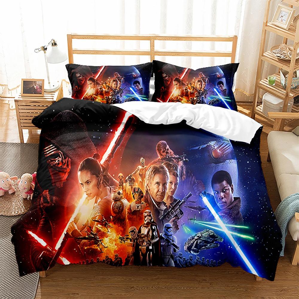 Movie 3d S-Stars Yoda Duvet Cover pillowcase Bedroom Decoration Children Gift adult Single Double bed Large SizeZip Duvet Cover