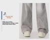 Women's Gray Corrugated Wide-Leg Jeans - 2024 Autumn Lazy Street Style