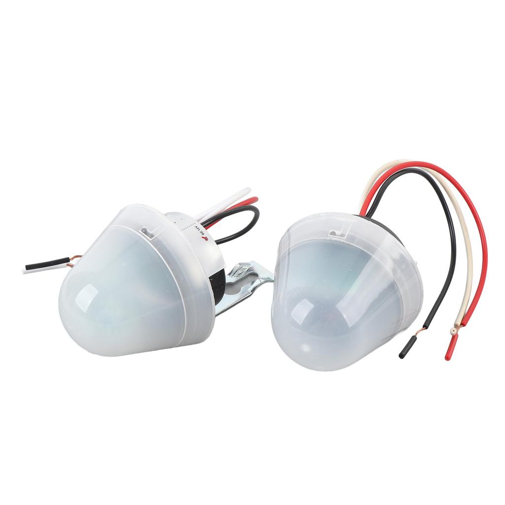 2 Pcs Photocell Light Control   10A Rainproof Sensitive Auto On Off Light   for Outdoor Garden