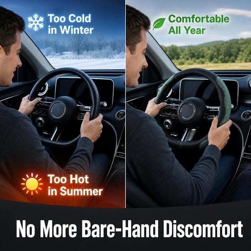Xiaomi Suede Steering Wheel Cover Wrap Protective 38cm Breathable Steering Covers Car Accessories Universal Car Steering Wheel Cover