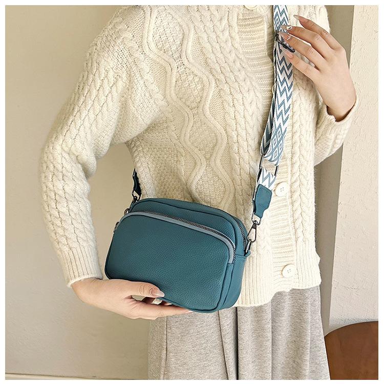 Minimalist Multi Layer Faux Leather Shoulder Bag Fashion Crossbody Purse for Women KTB