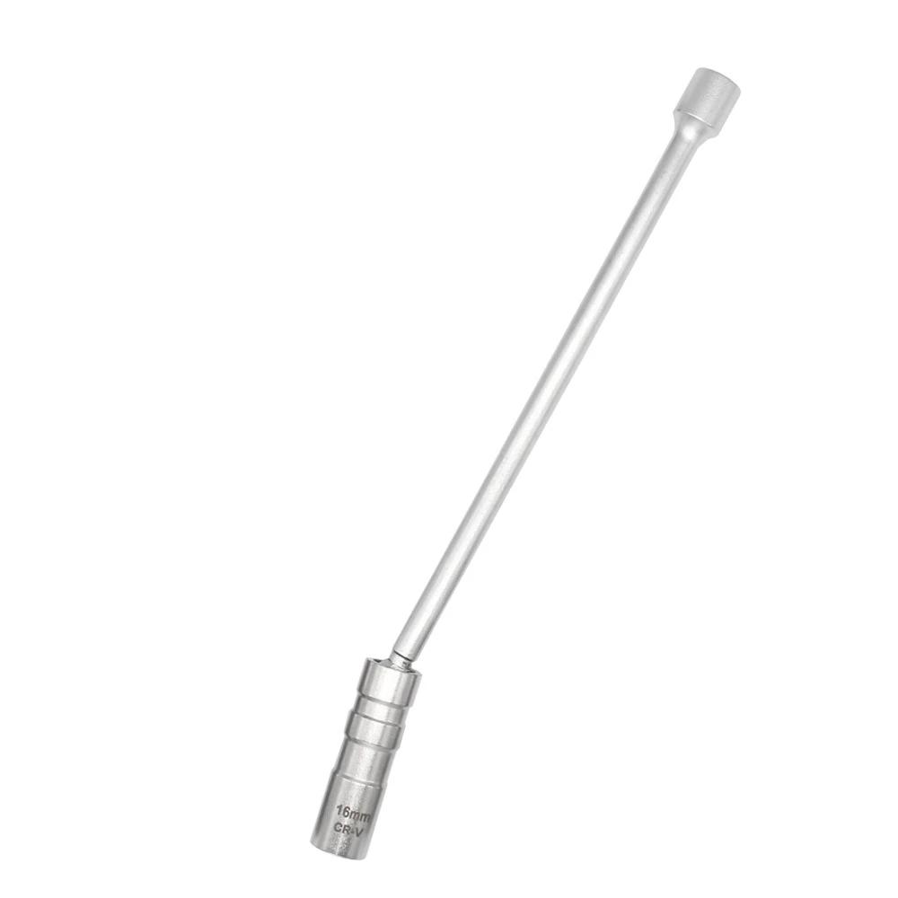 14mm 16mm Magnet Spark Plug Removal Tool Wrench Sleeve 3/8" 12-Point Swivel Candle Key 16mm Long Extension Socket Kit Tools