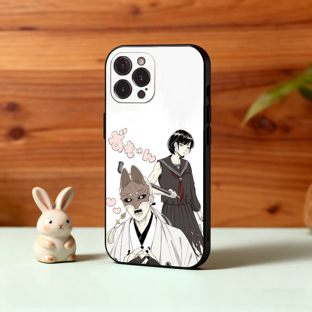Mr. Masked Fox and the Female Student Phone Case For iPhone17,16,15,14,13,12,Plus,Pro Max, 5G Others Soft Black Cover