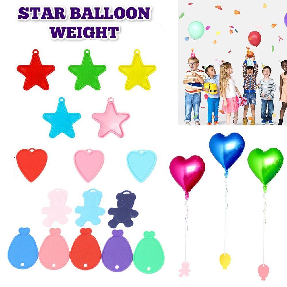 10pcs Cute Plastic Balloon Weights Bright Color Reusable Balloon Hanging Colorful Anti-floating Gravity Blocks Balloon