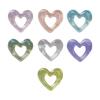 Set of 5 Acrylic Hollow Heart Pendant for DIY Earring Necklace Bracelets Jewelry