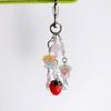 Lovely Strawberry Flower Keychain Pendant Backpack Decoration Charm Jewelry