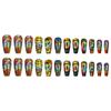 24 Pieces Press On Nail French Style Acrylic Nails Glossy Artificial Nail Full Cover Stick On Nails for Women and Girls