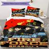 Fire Force Pattern Bedding,Quilt Set Quilt Cover Pillowcase Home Birthday Gift (1*duvet Cover+2*pillowcase,without core)SSJT0917529