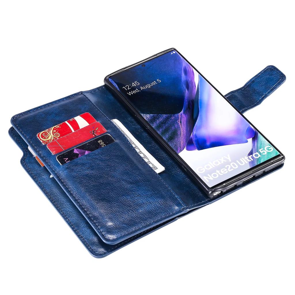 Kožené Pouzdro Pro Samsung Galaxy S24 S25 S26 Ultra S23 FE S22 S20 S21 S10 Plus Note 10 20 9 5G Flip Slot Na Karty Peněženka Kryt Na Telefon