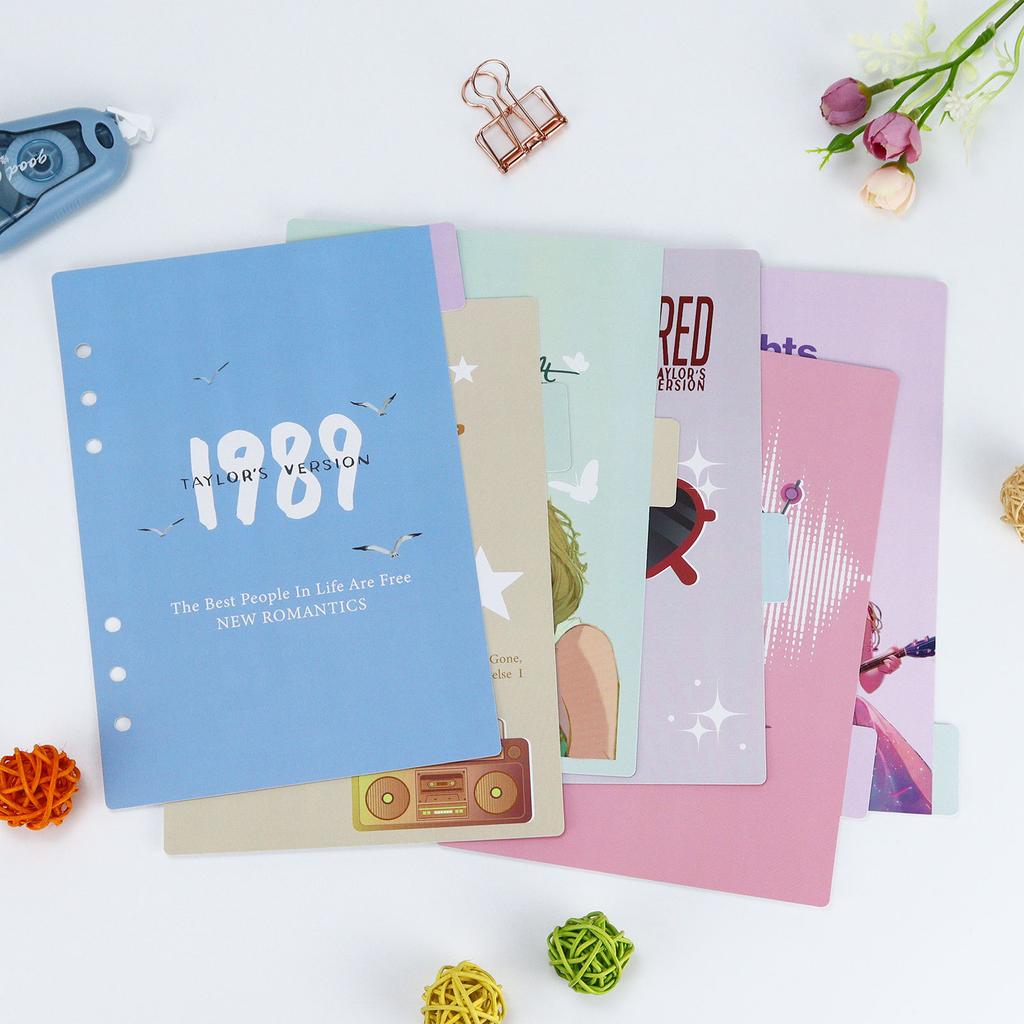 A5 A6 Separation Page Color Index Loose Leaf Manual Account Replacement Separation Page Management Index
