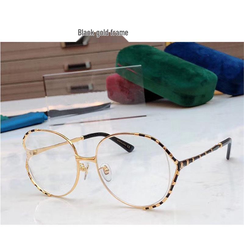 

2026 Fashionable Bamboo Joint Flat-Top Glasses Frame, Round Style, Myopia-Compatible standard