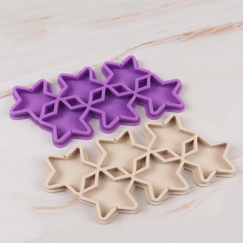 652F DIY Handmade Silicone Fondant Mold Five-Pointed Star Theme Sugar Craft Gum Paste Mold DIY Resin Crafts Durable
