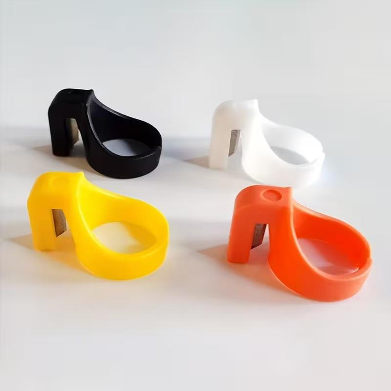 5pcs Sewing Thimble Thread Cutter Rings Anti-slip Plastic Finger Blade Tools for Hand Sewing DIY Craft Embroidery Use