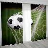 3D tisk Barevný Cool Fotbalový Míč Fotbal Sport Tenký polostínující zatemňovací závěs pro děti Dětská ložnice Dekorace obývacího pokoje