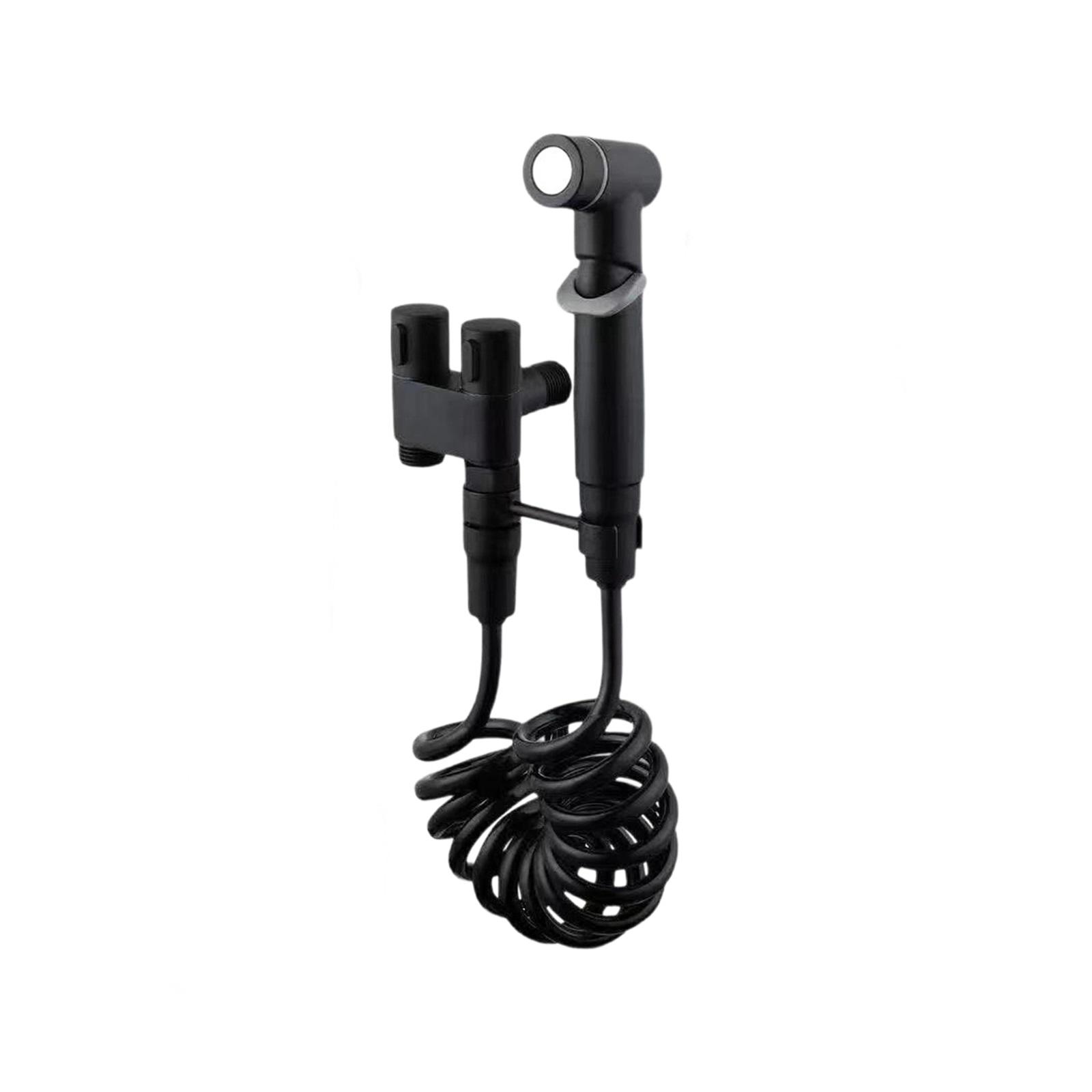 Full Copper Stainless Steel Toilet, Companion Flushing Spray Faucet, Women s Washbasin, Toilet, Bathroom Pressurization, One In, Two Out One Size чёрный