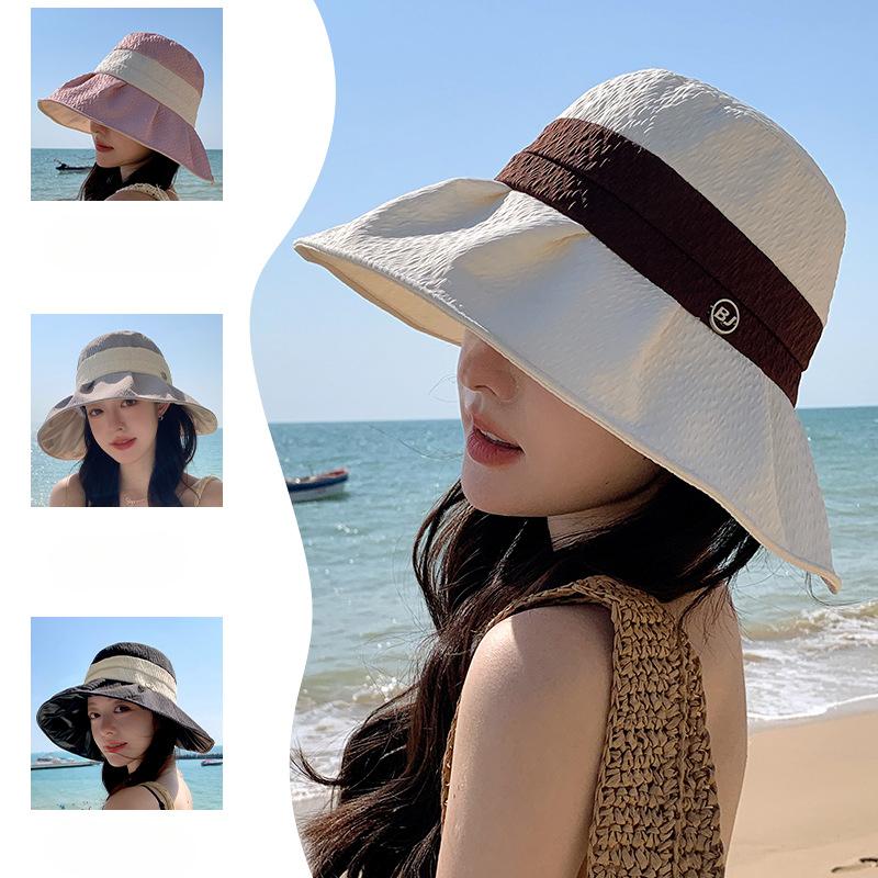 Korean New Hat Summer Seaside Protection Ultraviolet Sun Hat Women's High End Sun Protection Sun Hat