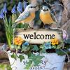 Q1FD Charm Avian Theme Welcome Plaque Ground Stake Decorative Garden Stake PVC Yard Stake For Year Round Display