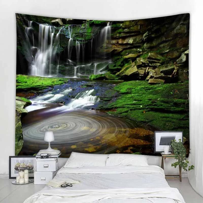 Natural Wall Tapestry Mandala Garden Landscape Bohemian Room Decor Psychedelic Tapiz Hippie Bedroom Hanging Cloth