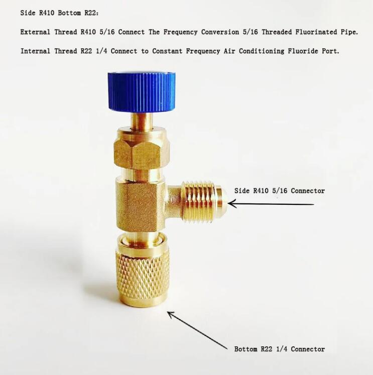 

Кондиціонування Холодильне Запобіжний Клапан R410A R22 1/4 Заправка Холодоагенту Безпека Рідина Мідний Адаптер Ручний Інструмент Запчастини NO4