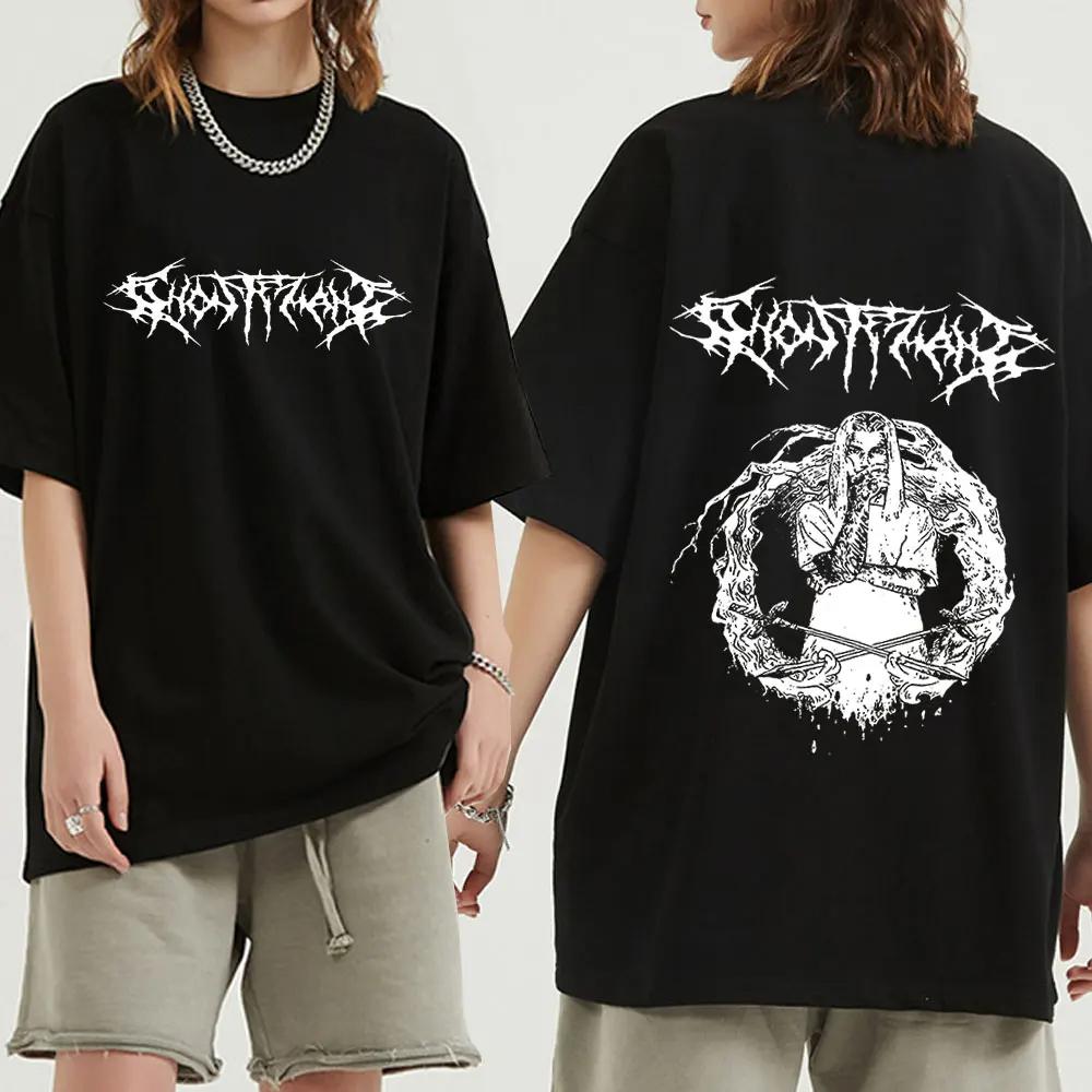 Hip Hop Metal Rock Goth T-Shirt GhostUnisexe Pattern Fashion Printed T-Shirt Street Harajuku Clothing Plus Size Cotton T-Shirt