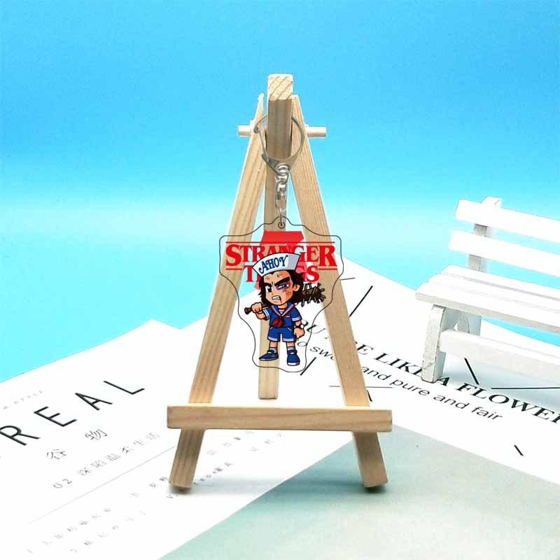 For Stranger Things Mike D'artagnan Eleven Robin Hopper Joyce Acrylic Keychain Custom Cartoons Cute Backpack Accessories Gift