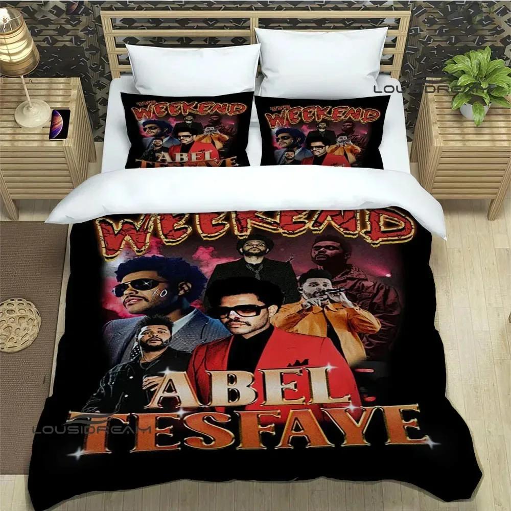 

Singer The Weknd printed Beding Sets exquisite bed suplies set duvet cover bed comforter set beding set luxury birthday gift 135*200cm Eu-Single