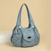 Women's Soft Leather Shoulder Bag Large Capacity Tote Bag Middle-aged Mother Crossbody Bag
