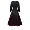Women Fashion Spring And Autumn Long Sleeve Sexy Solid Color Lace Dresses Party Evening Patchwork Dresses For Women