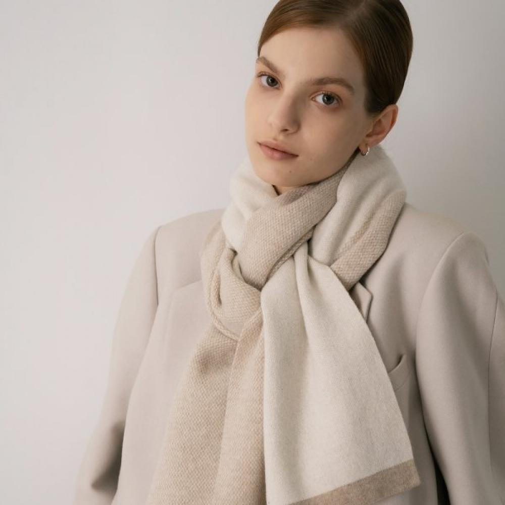 Bb De Soli De Two Tone Muffler   Beige beige