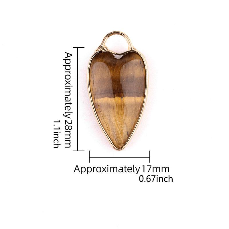 1pc Heart-shaped Quartz Stone Pendant Natural Amethysts Aventurine Labradorite Love Charms for Women Necklace Earrings DIY