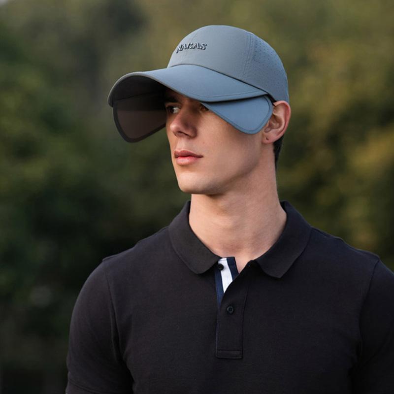 Summer Sunscreen Cap Men Women Wide Retractable Brim Outdoor Sports Peaked Cap Sun Hat Golf cap
