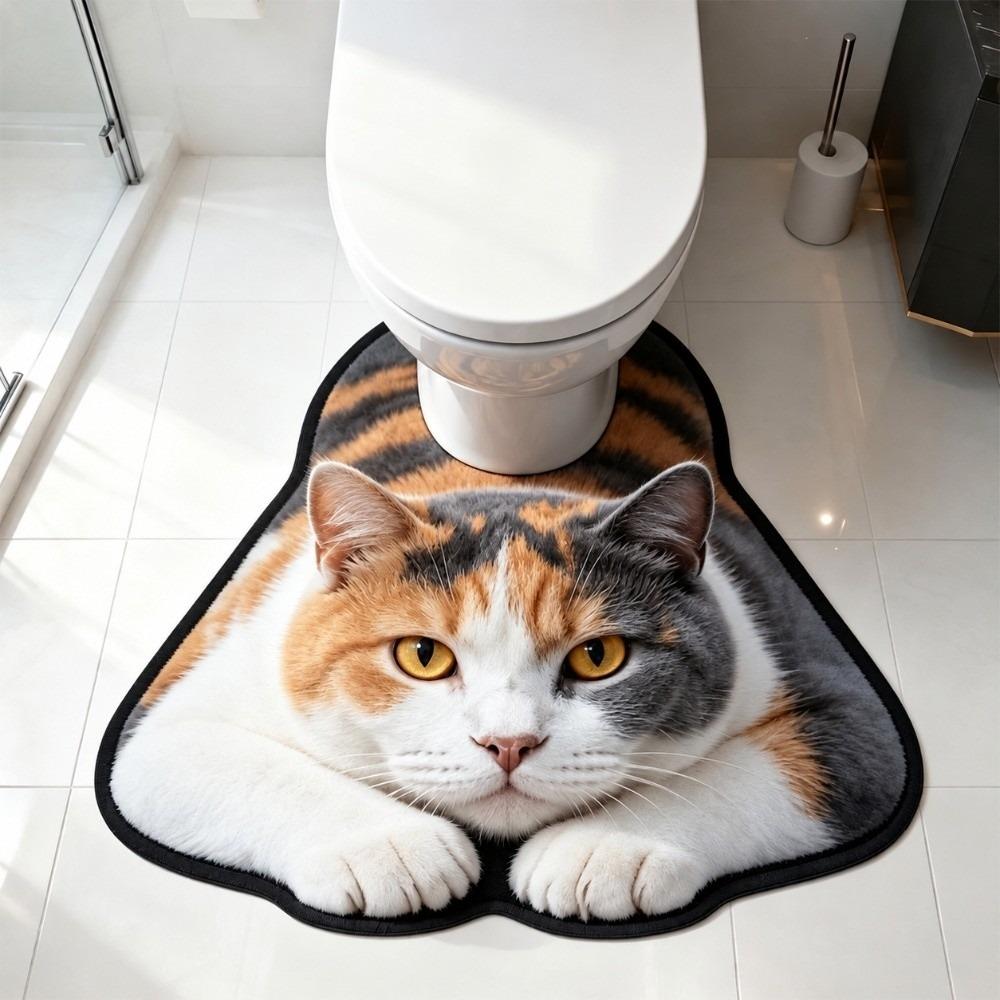 Non-slip Lifelike Animal Toilet Floor Mat 40×50CM 50×60CM Toilet Floor Mat Bathroom Decor