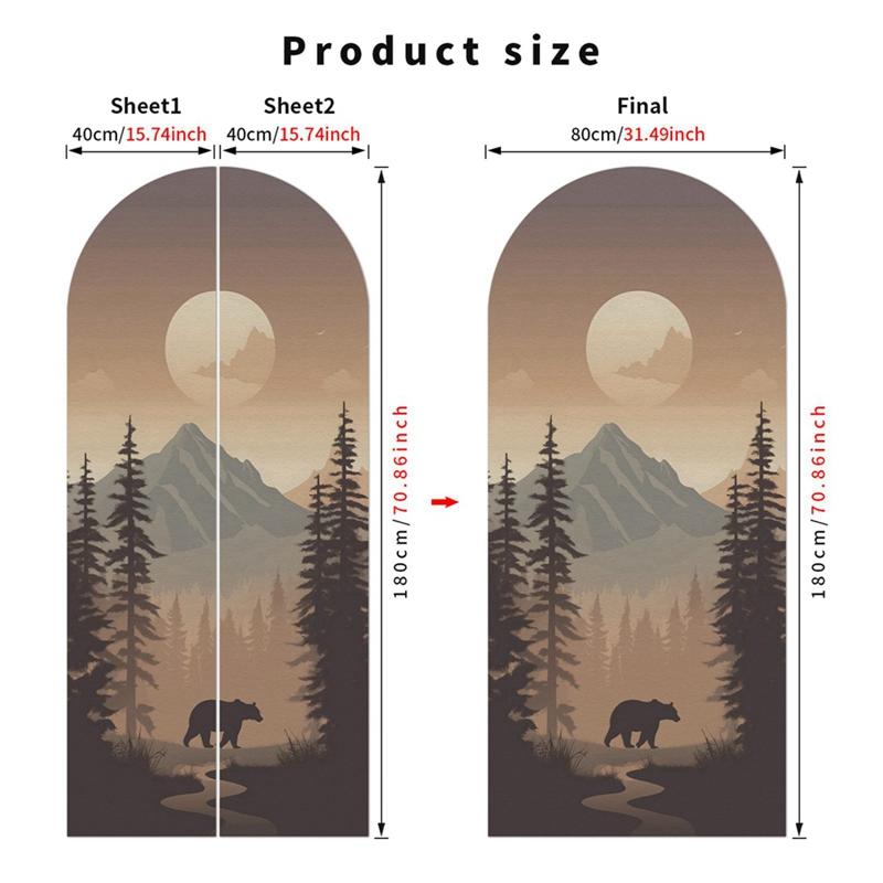 80*180cm Arch-shaped Self-adhesive Wall Sticker Wall Decoration