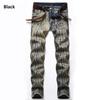 Herrenmode Plissee BIKER Jeans Hose Plus Größe Multi-Pocket Motorrad Gerade Männliche Patchwork Hose Lässige Männer Elastische Denim Hose