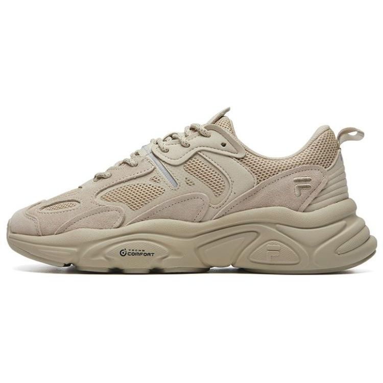 Fila Mars 2 Fabric Double Layer Comfortable Shock Absorbing Wear Resistant Low Top Casual Shoes Men Sneaker Camel-Silk F12M131116FDO