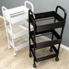 Compact Multi-layer Trolley Storage Rack for Kitchen, Bedroom, and Bathroom