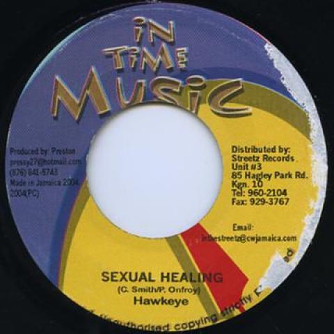 7inch Record HAWKEYE / KIPRICH - Sexual Healing / Inna Di Center In Time Music 2004 Jamaica Reggae, Ska & Dub